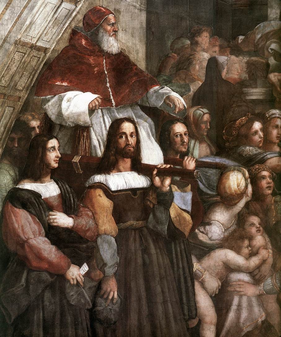 Expulsion of Heliodorus from the Temple (detail) by Raphael