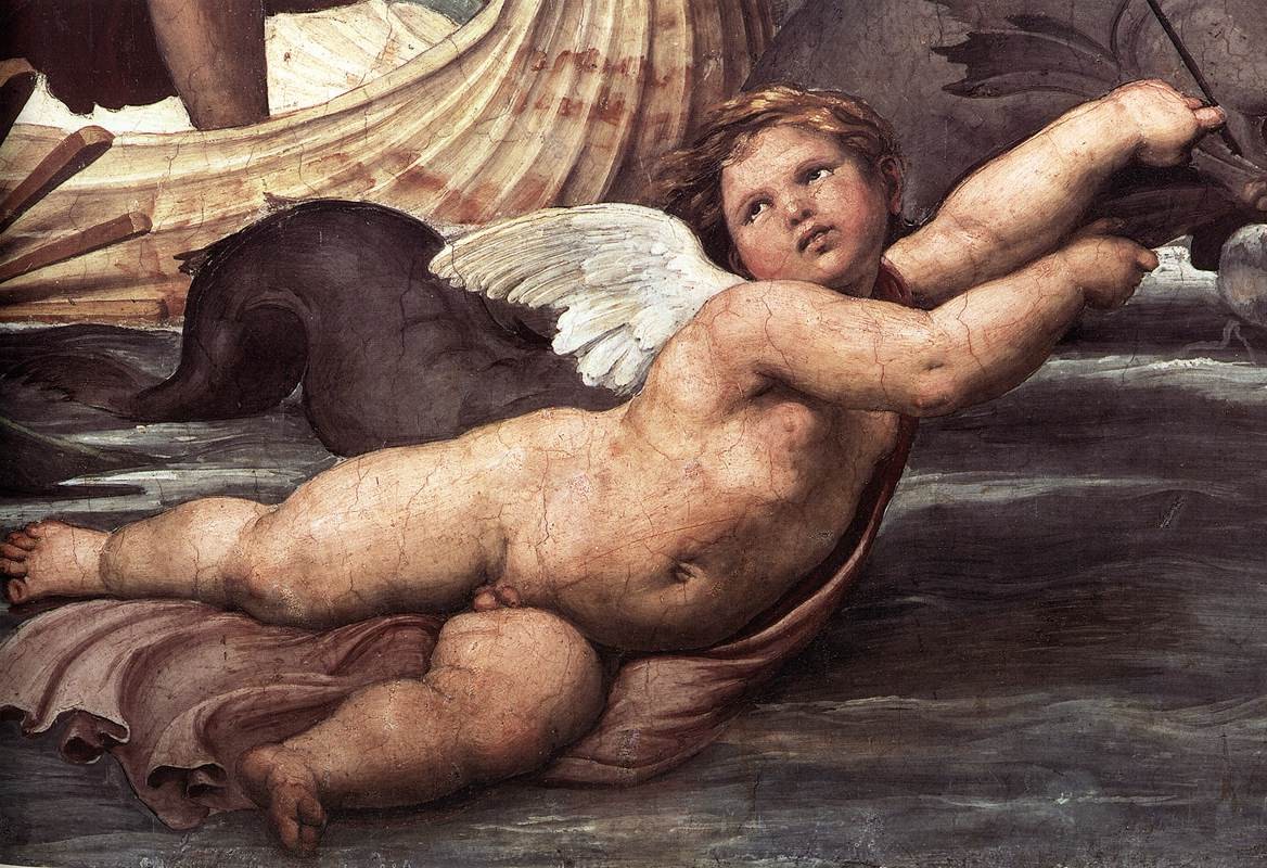 Galatea, detail of putto by Raphael