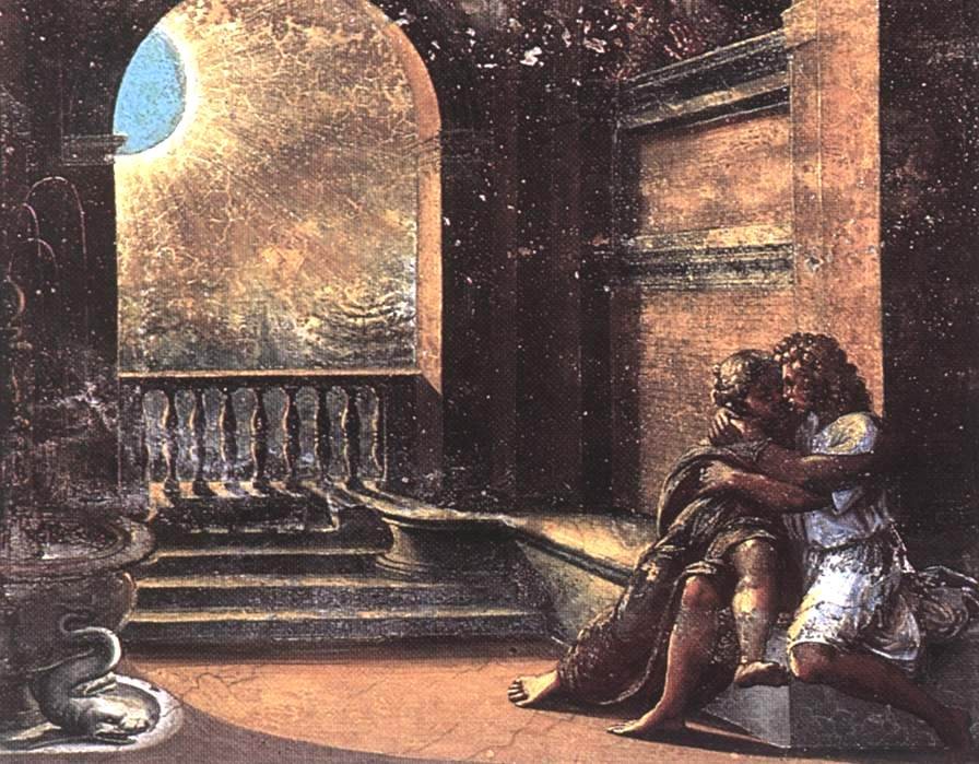 Isaac and Rebecca Spied upon by Abimelech by Raphael
