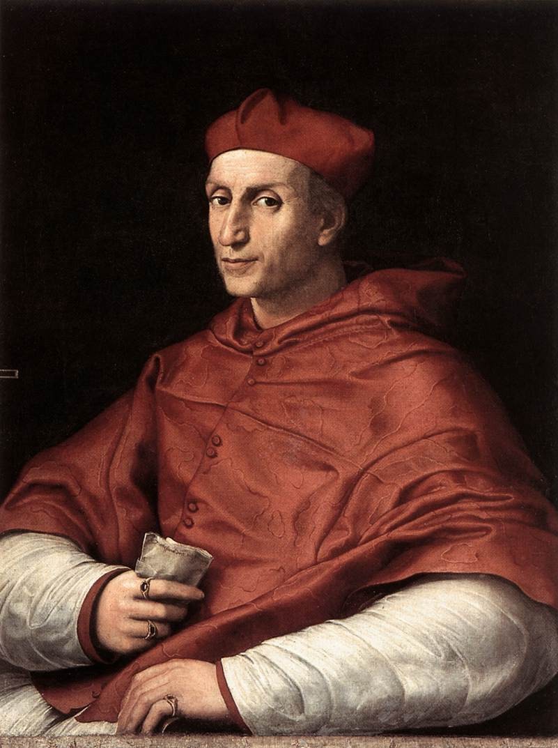 Portrait of Cardinal Dovizzi de Bibbiena by Raphael