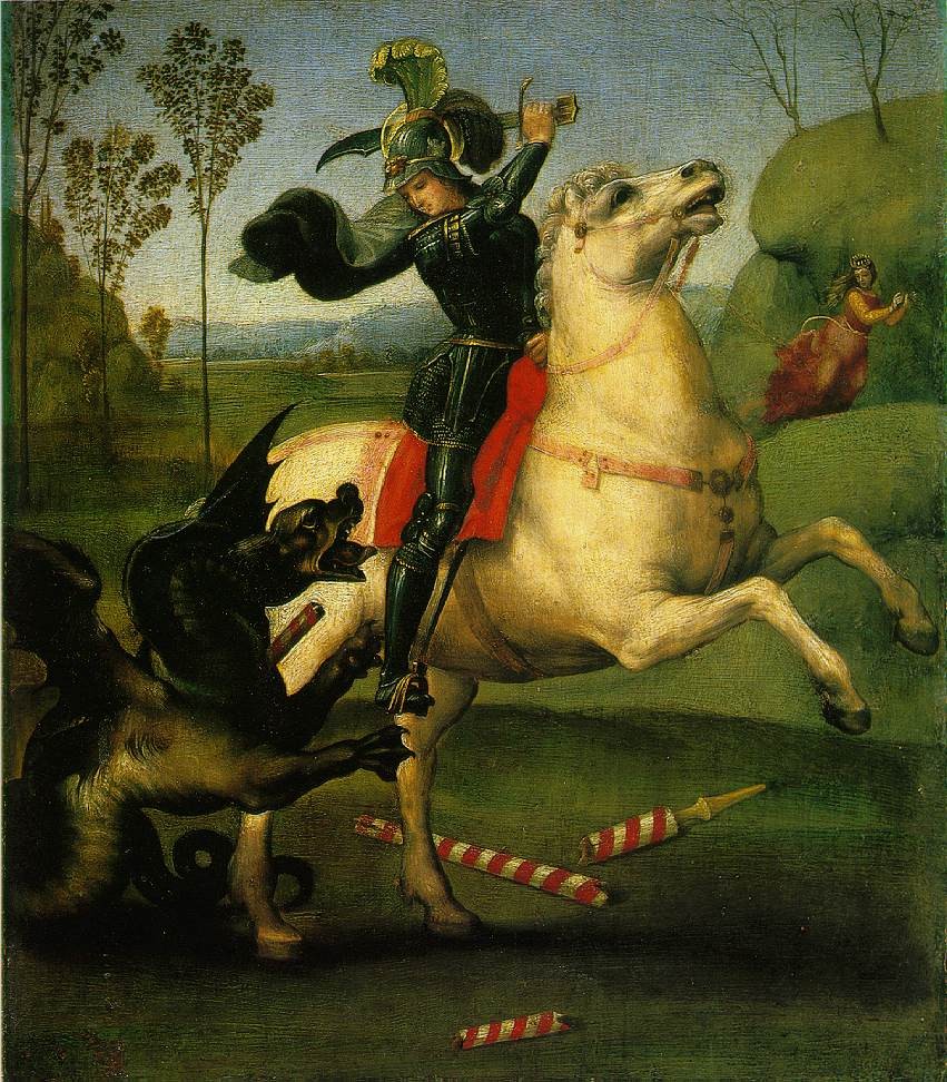 St. George and the Dragon by Raphael
