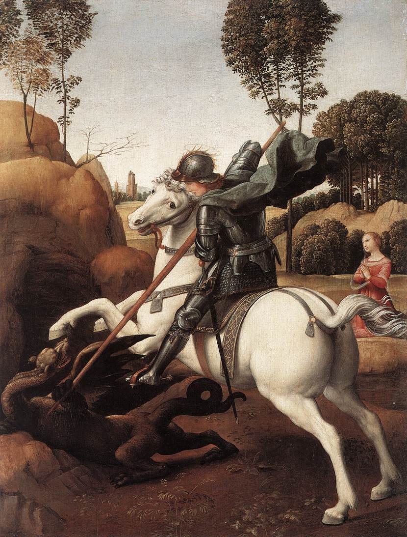 St. George and the Dragon by Raphael