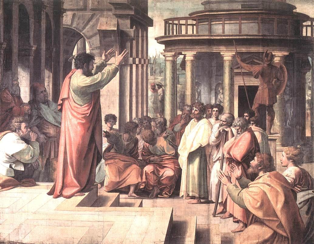St. Paul Preaching at Athens (cartoon for the Sistine Chapel) by Raphael