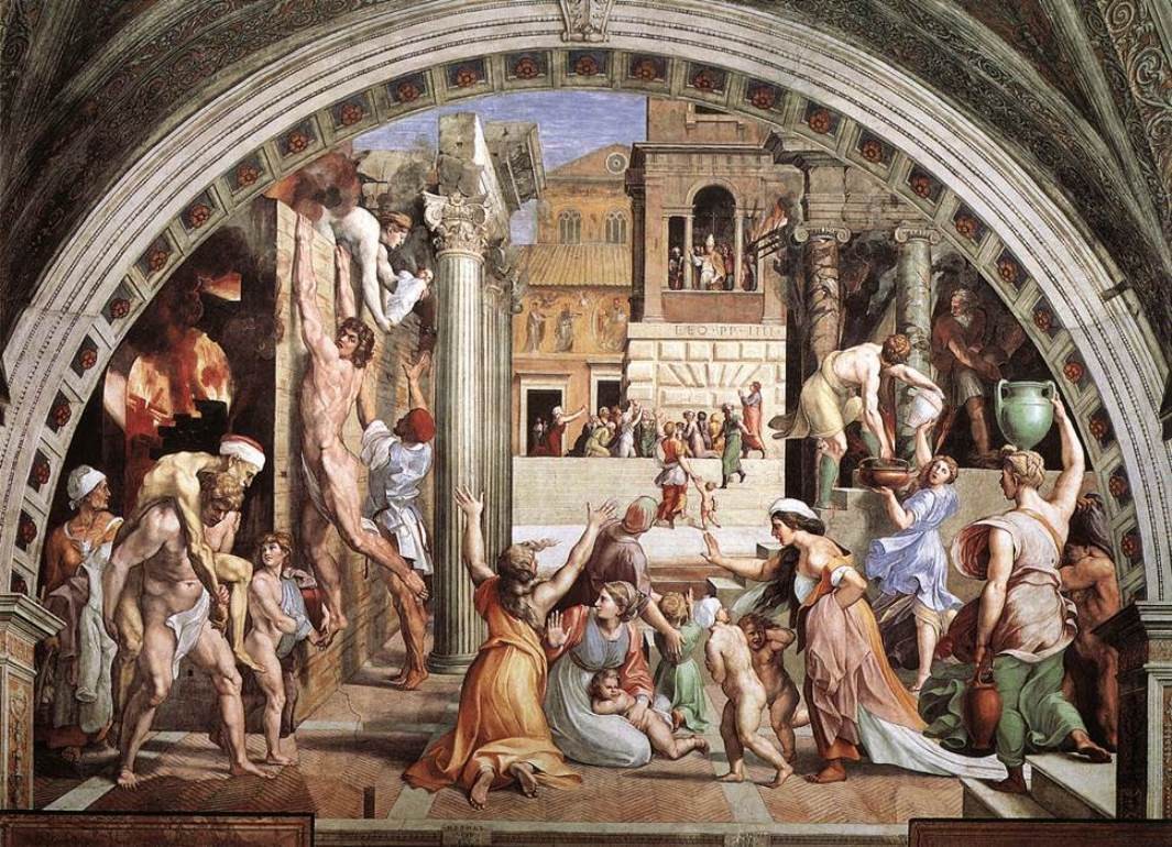 The Fire in the Borgo by Raphael