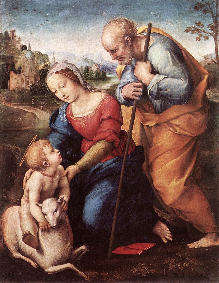 The Holy Family with a Lamb by Raphael