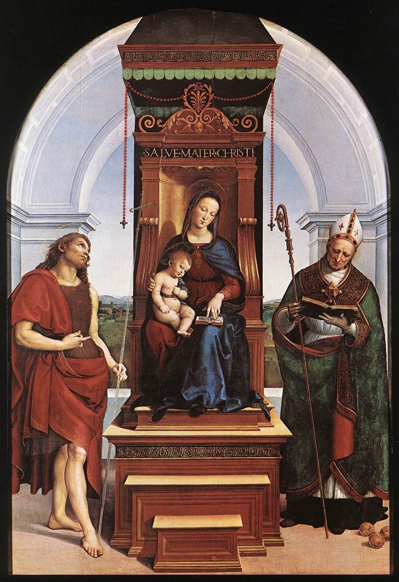 The Madonna and Child with St. John the Baptist and St. Nicholas of Bari by Raphael
