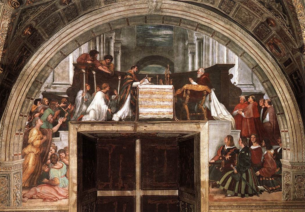 The Mass of Bolsena, from the Stanza dell'Eliodor by Raphael