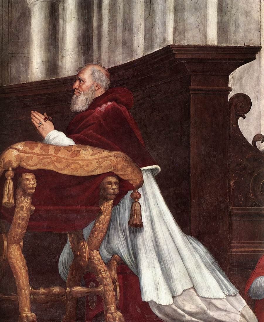 The Mass of Bolsena, from the Stanza dell'Eliodor (detail) by Raphael