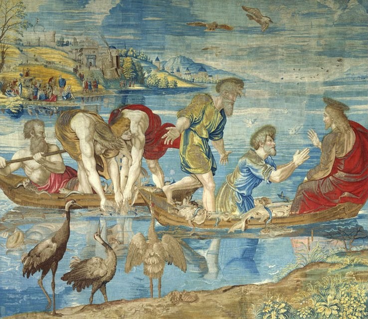 The Miraculous Draught of Fishes (cartoon for the Sistine Chapel) by Raphael