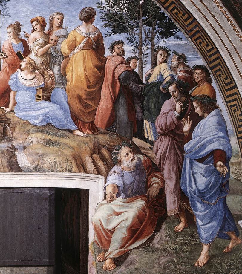 The Parnassus, from the Stanza delle Segnatura (detail) by Raphael