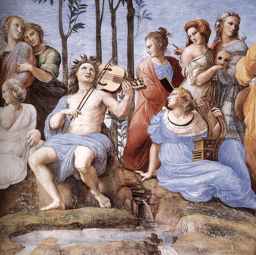 The Parnassus, from the Stanza delle Segnatura (detail) by Raphael
