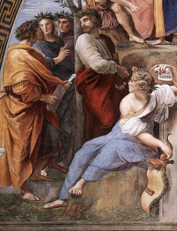 The Parnassus, from the Stanza delle Segnatura (detail) by Raphael