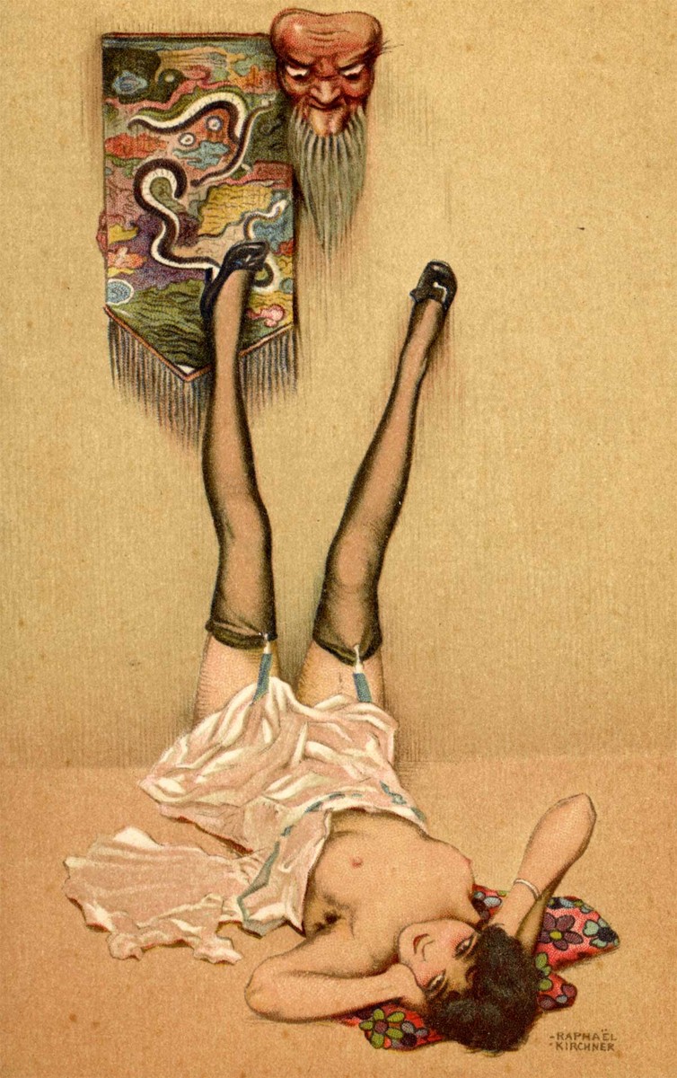 Impassive mask by Raphael Kirchner