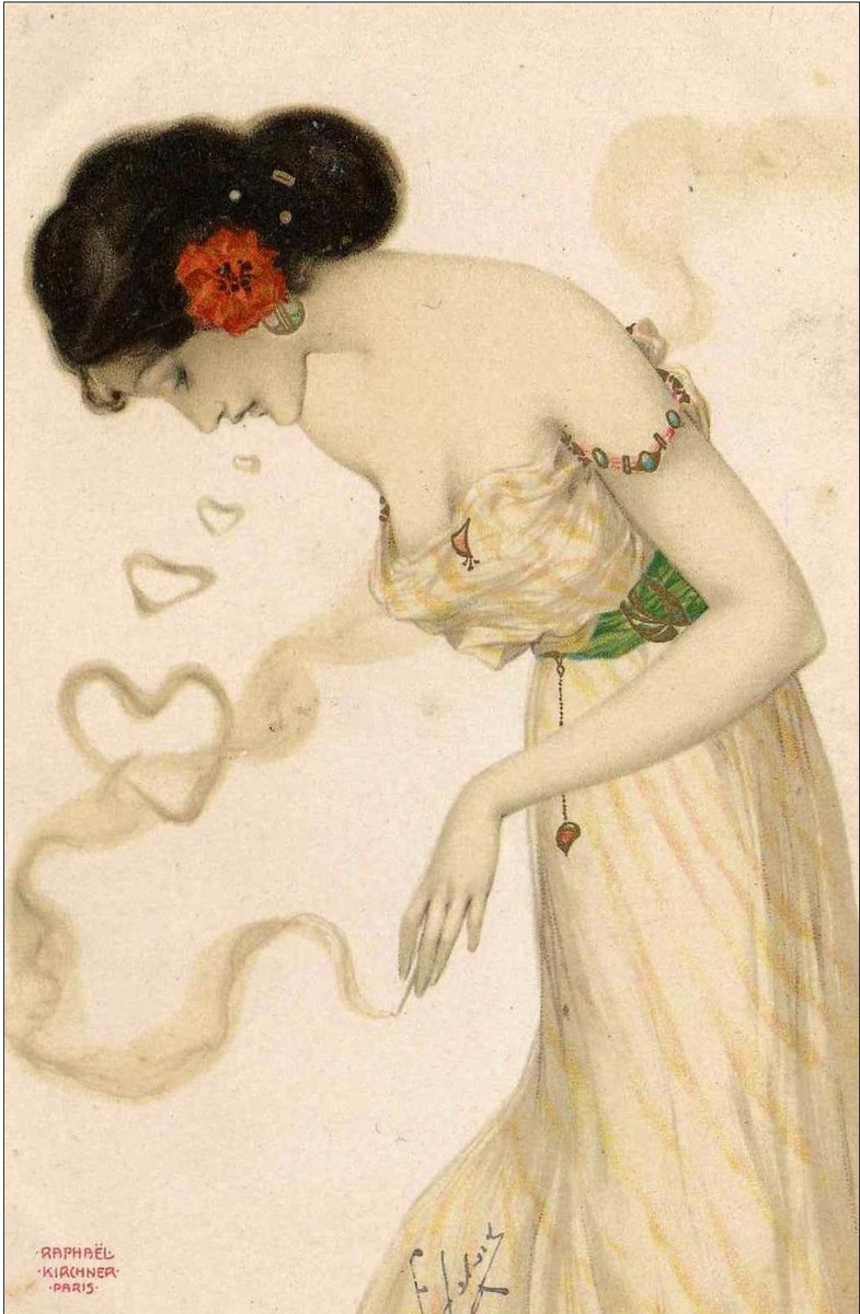 Smoking Women by Raphael Kirchner