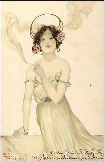 Smoking Women by Raphael Kirchner