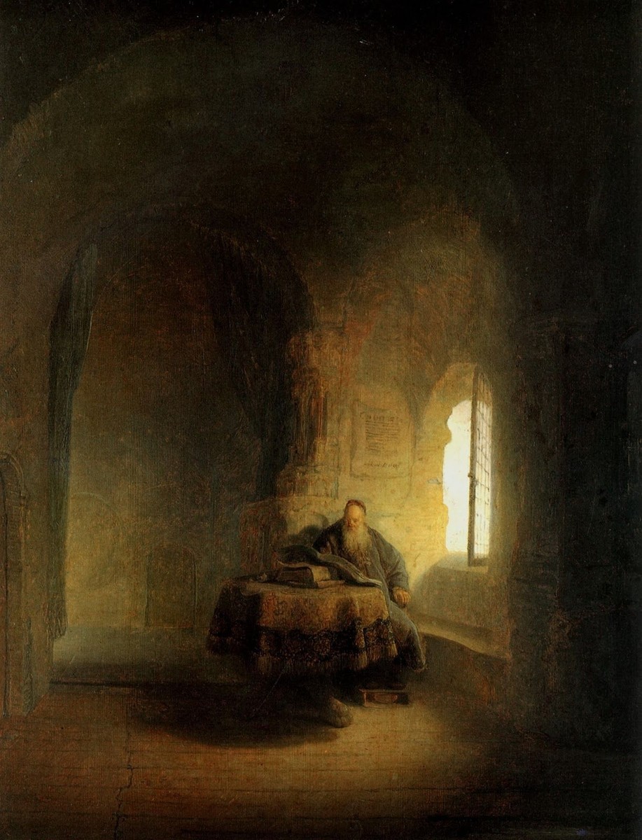 Philosopher Reading by Rembrandt
