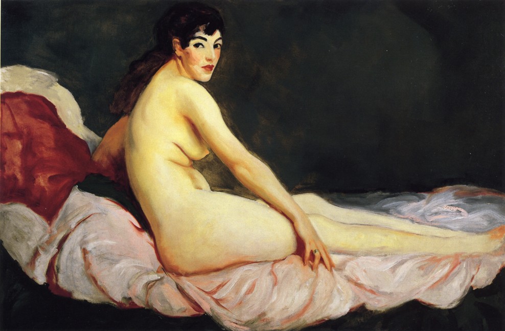 Viv Reclining (Nude) by Robert Henri