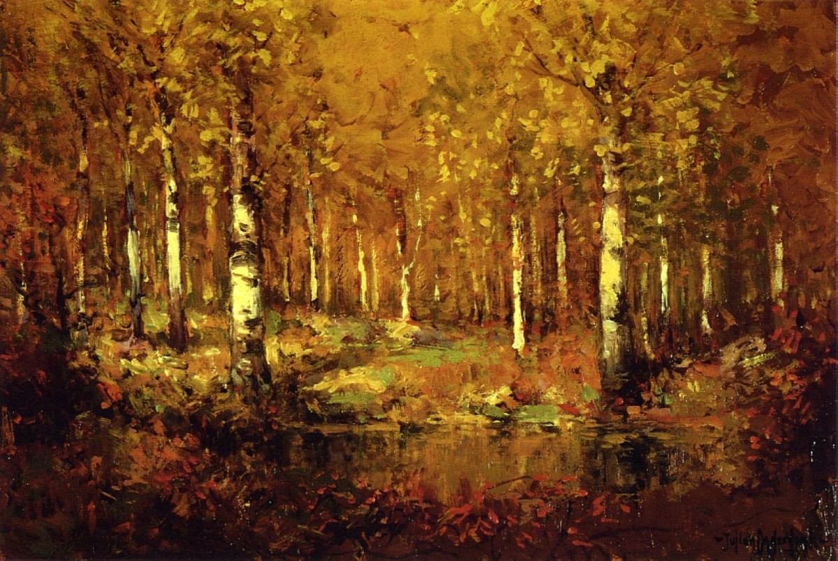 Autumn Birches, Central Park by Robert Julian Onderdonk