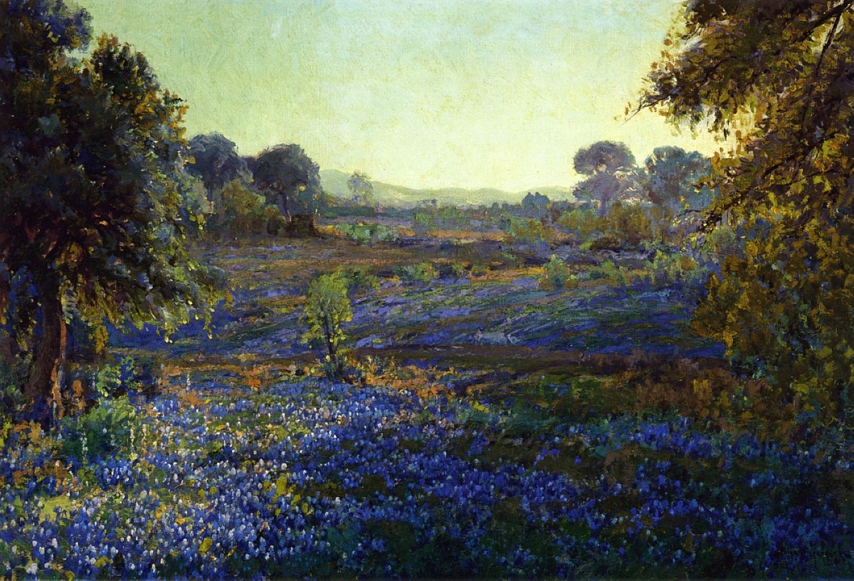 Bluebonnets at Late Afternoon, near La Grange by Robert Julian Onderdonk