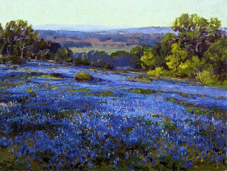 Bluebonnets, Late Afternoon, North of San Antonio by Robert Julian Onderdonk