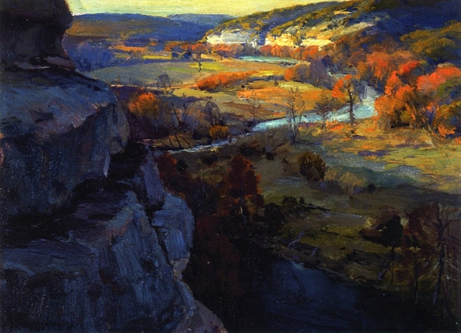 Bluffs on the Guadalupe River, 17 Miles above Kerrville, Texas by Robert Julian Onderdonk