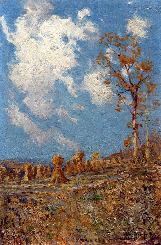 Field with Corn Shocks by Robert Julian Onderdonk