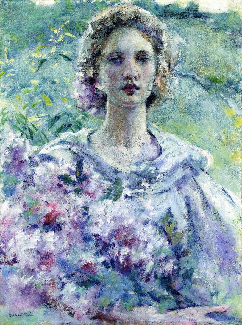 Girl with Flowers by Robert Lewis Reid