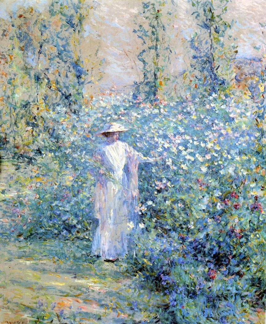 In the Flower Garden by Robert Lewis Reid
