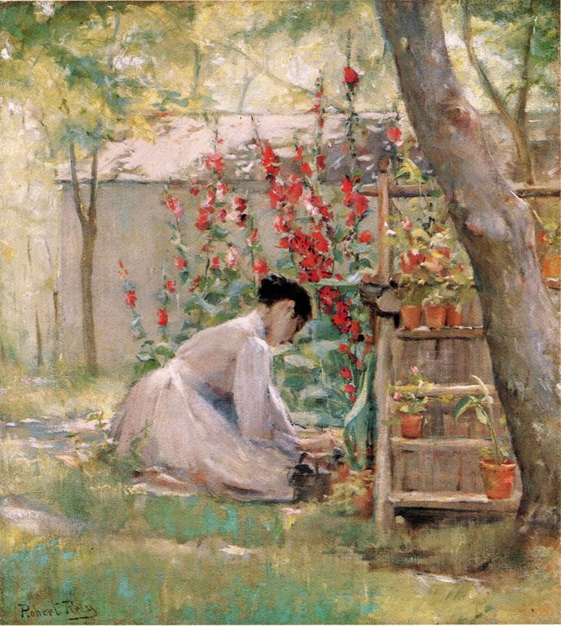 Tending the Garden by Robert Lewis Reid