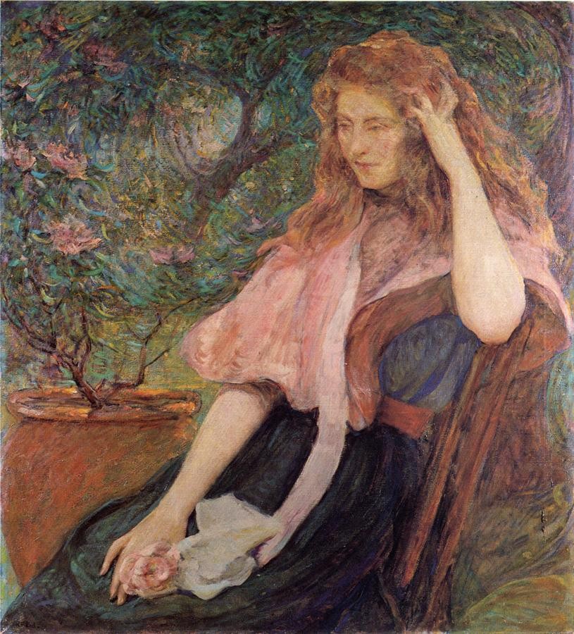 The Pink Cape by Robert Lewis Reid