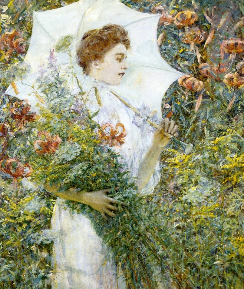 The White Parasol by Robert Lewis Reid