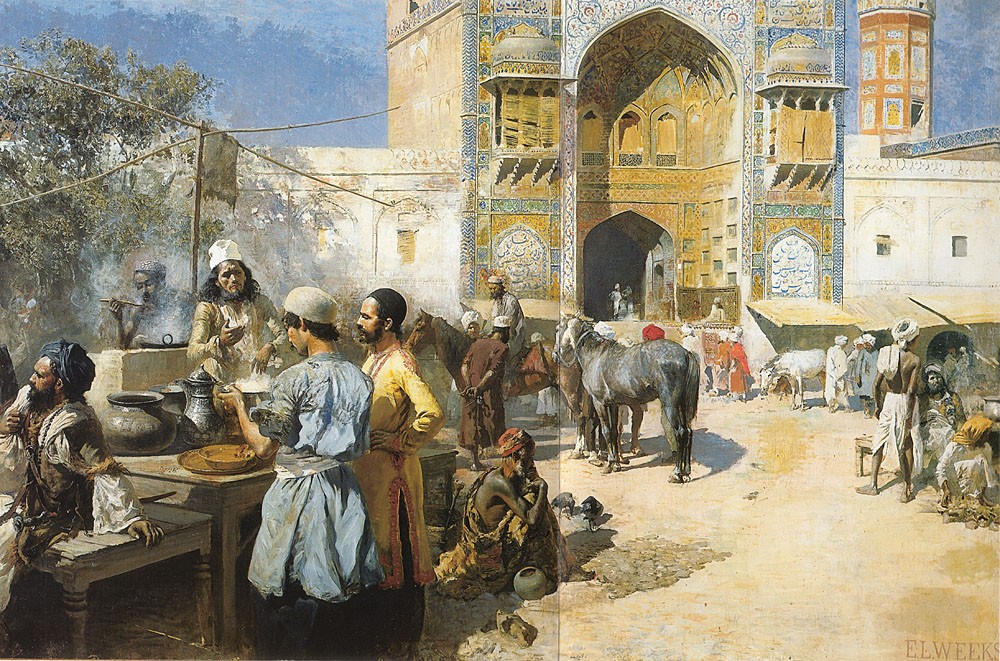 An Open-air Restaurant Lahore by Rudolf Ernst