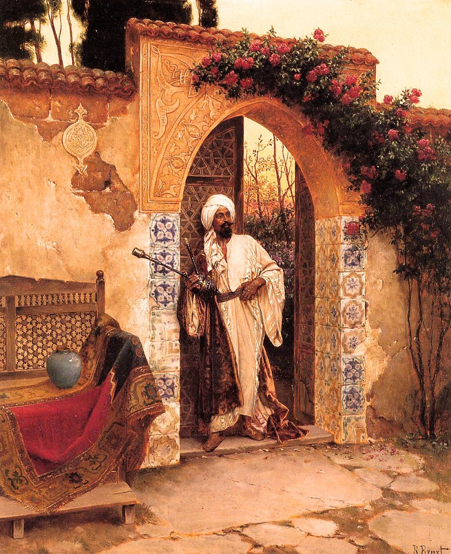By the Entrance by Rudolf Ernst