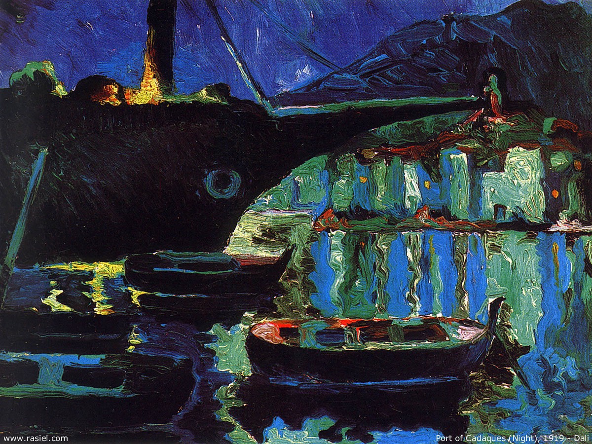 Port of Cadaques (Night) by Salvador Dali