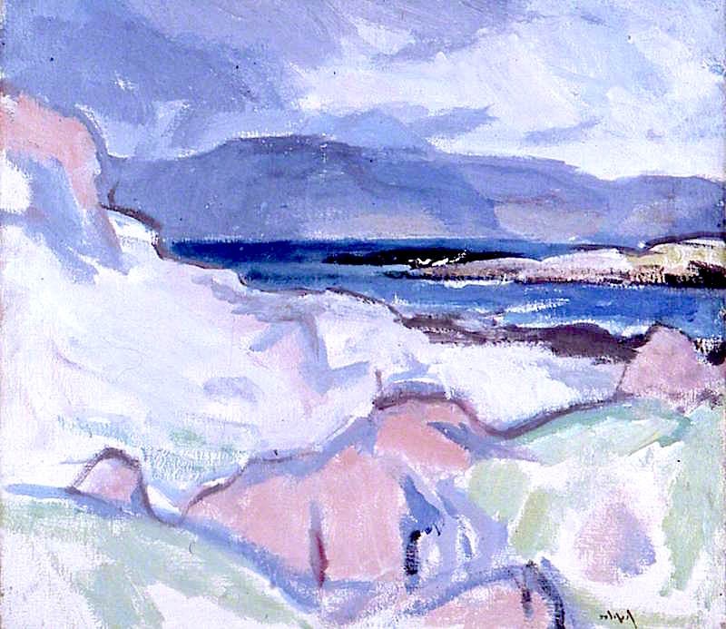 Iona, Pink Rocks by Samuel Peploe