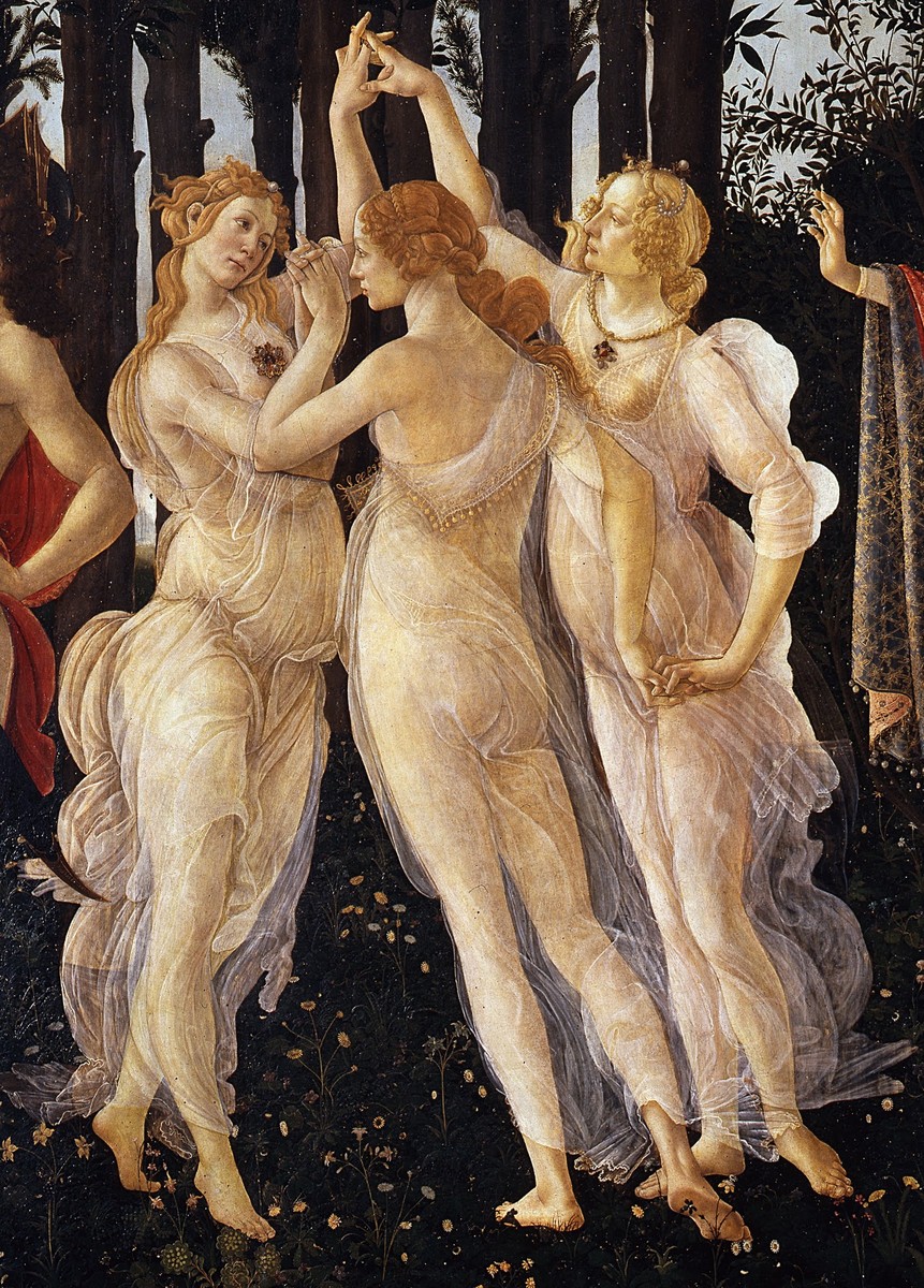 The Three Graces from Primavera by Sandro Botticelli