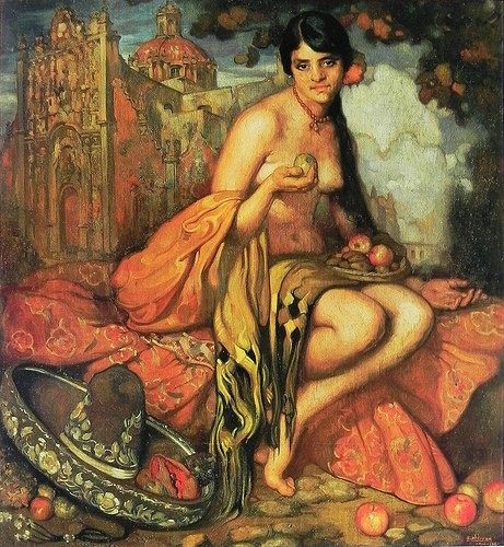 The Criolla with Shawl by Saturnino Herran