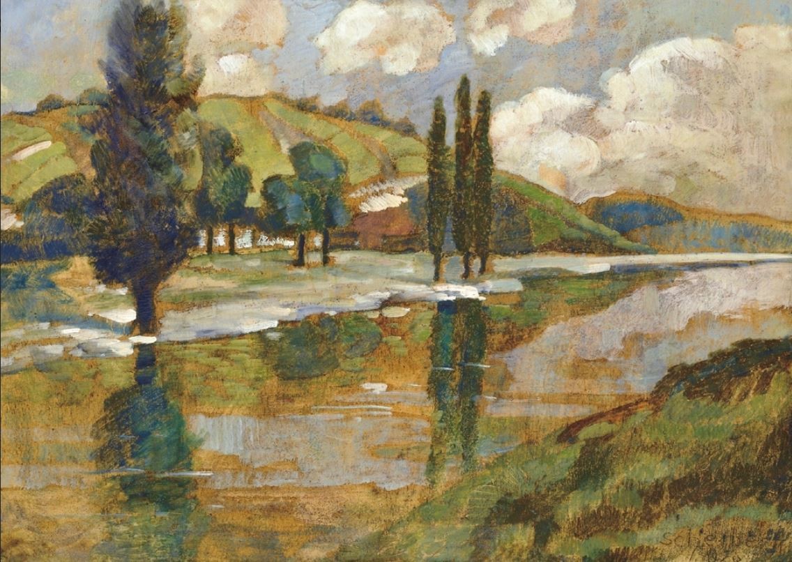 Scheiber Hugó, Folyóparti Fák 1920 by Scheiber Hugó