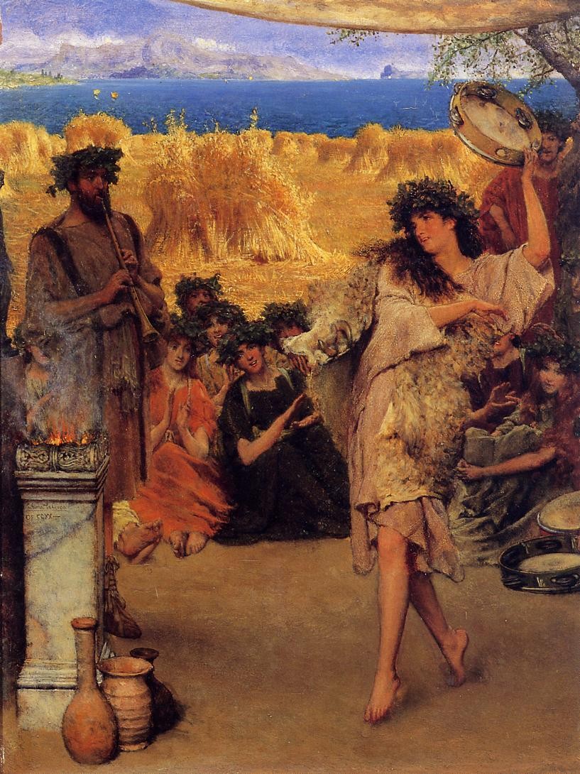 A Harvest Festival (A Dancing Bacchante at Harvest Time) by Sir Lawrence Alma-Tadema
