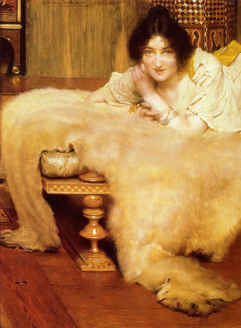 A Listner by Sir Lawrence Alma-Tadema