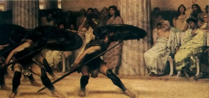 A Pyrrhic Dance by Sir Lawrence Alma-Tadema