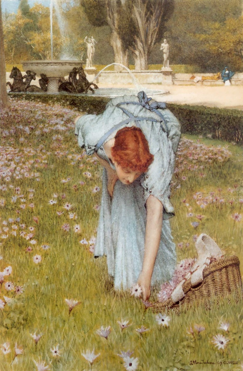 Flora Spring in the Gardens of the Villa Borghese by Sir Lawrence Alma-Tadema