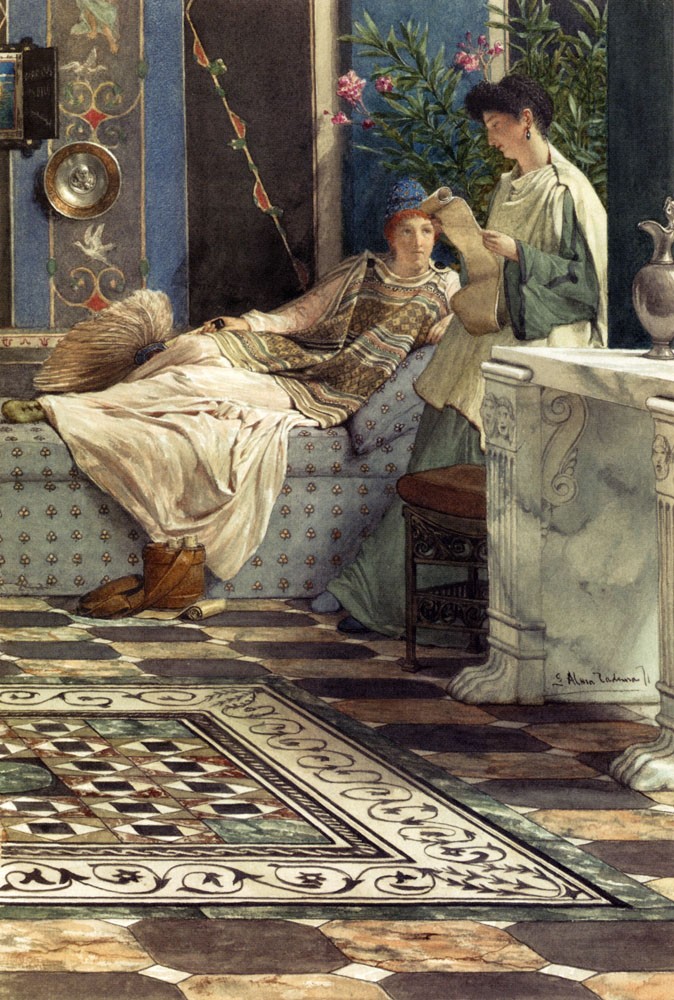 From An Absent One by Sir Lawrence Alma-Tadema