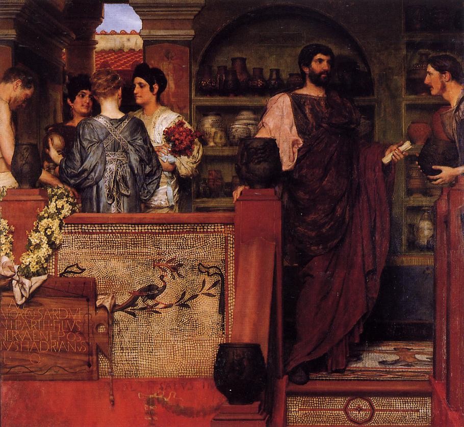 Hadrian Visiting a Romano British Pottery by Sir Lawrence Alma-Tadema