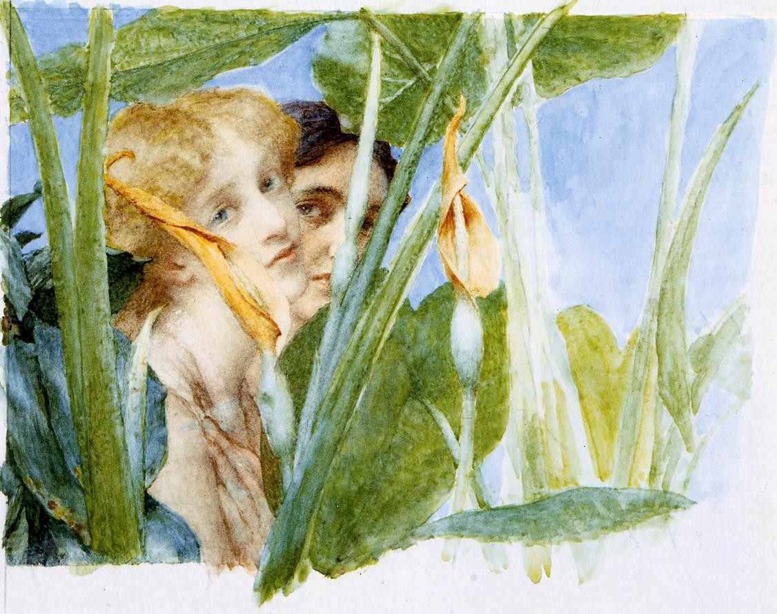 In Beauty s Bloom (unfinished) by Sir Lawrence Alma-Tadema