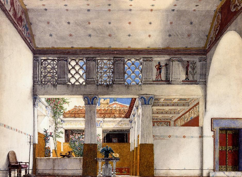 Interior of Caius Martius House by Sir Lawrence Alma-Tadema