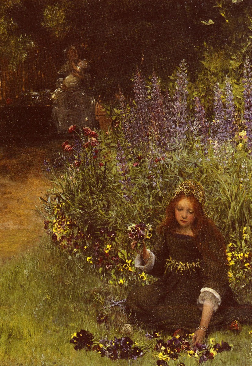 Lady Laura Teresa Gathering by Sir Lawrence Alma-Tadema