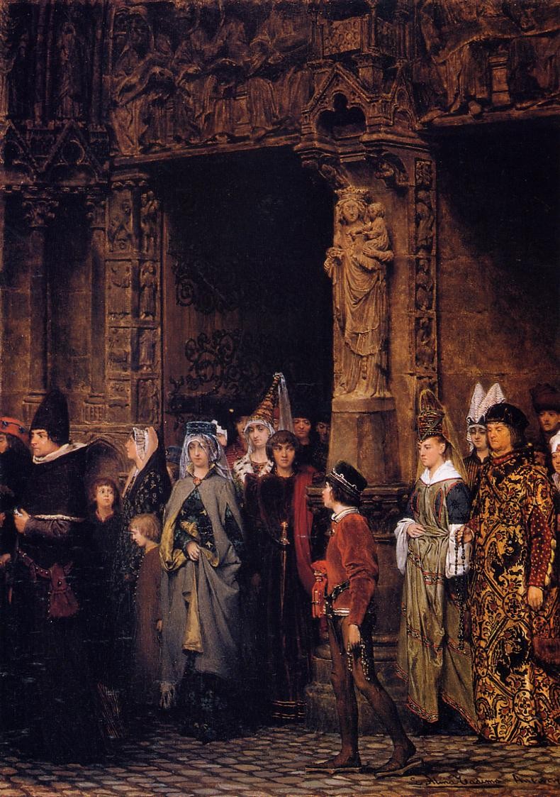 Leaving Church in the Fifteenth Century by Sir Lawrence Alma-Tadema