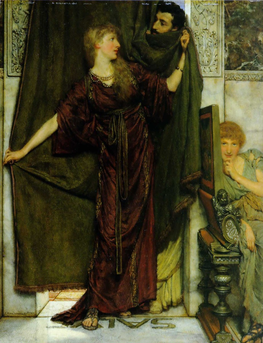 Not at Home Sir by Sir Lawrence Alma-Tadema