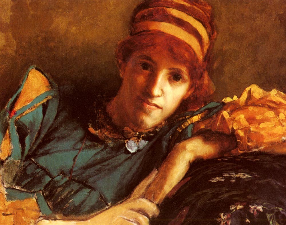 Portrait Of Miss Laura Theresa Epps by Sir Lawrence Alma-Tadema